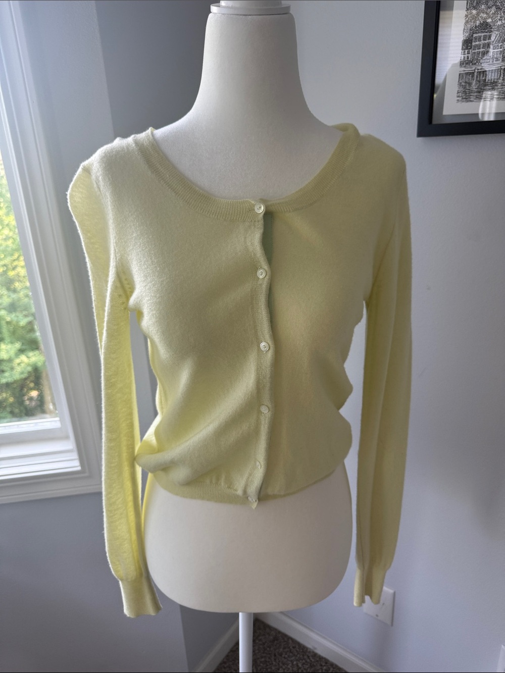 GAP Light Green Pastel Cashmere Cardigan